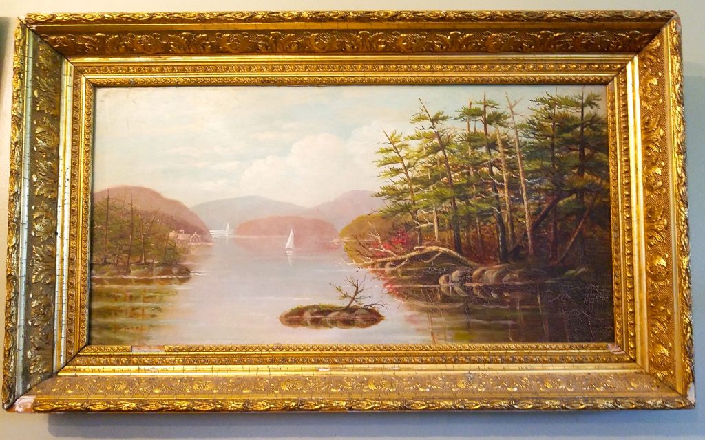 19th C. Oil Painting with Gilt Frame