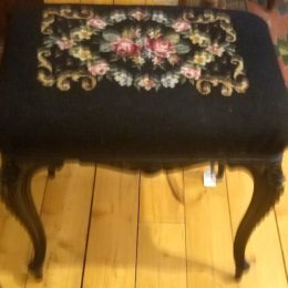 Victorian Needlepoint Piano Bench or Stool